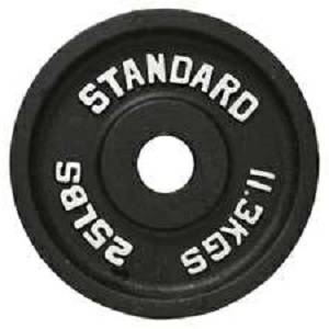 Troy USA Olympic Iron Metal Free Weight Lifting Plate Plates 25#