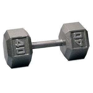 Ader Free Weight Hex Hexagon Cast Iron Dumbell Dumbbell 40#