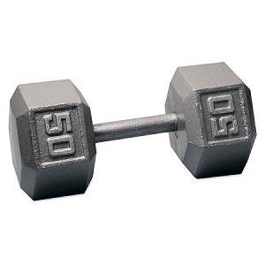 Ader Free Weight Hex Hexagon Cast Iron Dumbell Dumbbell 50#