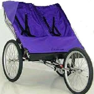 purple jogging stroller