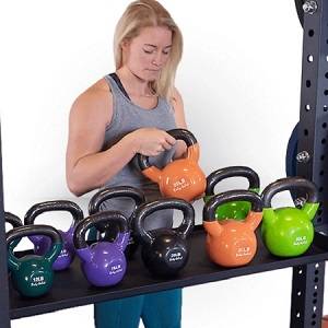 Body Solid Dumbbell Kettlebell Storage Tray Attachment Rack Cage