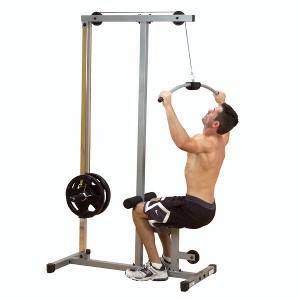 Body Solid PowerLine Plate Loaded High Lat PullDown Curl PLM180X