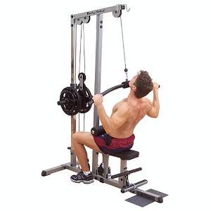 Body Solid High Lat Pull Down Low Row Curl Pulley Machine GLM83