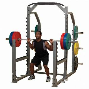 Body Solid Pro Club-Line Gym Multi Power Squat Rack Cage SMR1000