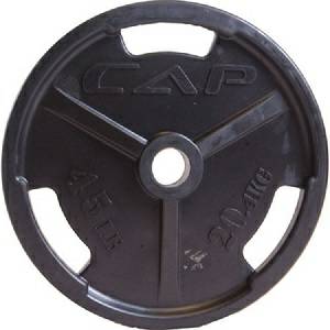 Cap Barbell Olympic Free Weight Rubber Grip Plate Plates 45 lb. Cap Barbell Olympic Free Weight Rubber Grip Plate Plates 45 lb.
