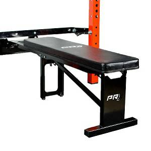 PRx Performance Profile Folding Squat Rack Gym Bench Attachment PRx Performance Profile Folding Squat Rack Gym Bench Attachment