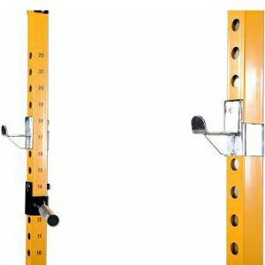 PowerTec Power Rack Bar Catch Safety Lift Off J Hook Gravity Loc PowerTec Power Rack Bar Catch Safety Lift Off J Hook Gravity Loc