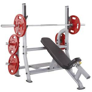 SteelFlex Olympic Free Weight Incline Bench & Spotter Stand NOIB