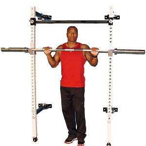 NYB Folding Wall Mount Power Rack Space Saving Multi Press Squat NYB Folding Wall Mount Power Rack Space Saving Multi Press Squat