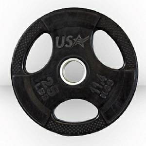 USA Troy Olympic Free Weight Plate Rubber Coated Grip Plates 25# USA Troy Olympic Free Weight Plate Rubber Coated Grip Plates 25#