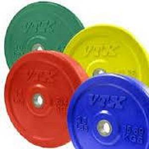 VTX Olympic Colored Rubber Bumper Free Weight Plate Set Sets 230