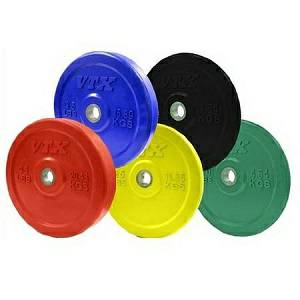 VTX Olympic Colored Rubber Bumper Free Weight Plate Set Sets 260