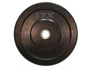 VTX Olympic Colored Rubber Bumper Free Weight Plate Plates 15 lb
