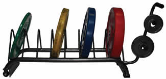 VTX Horizontal Free Weight Plate Storage Rack Rolling Cart GHBPR