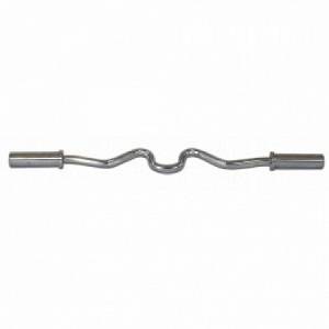 Super Curl Bar Free Weight Solid Chrome Olympic 2\" 47\" GSOZ47