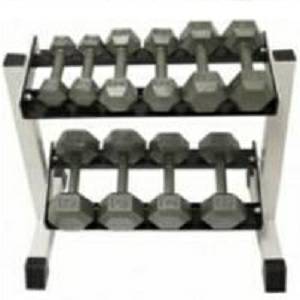 Dumbbell Dumbell Dumbells 2 Tier Storage Rack Horizontal 17 inch