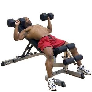 Body Solid Flat Incline Decline FID Dumbell Utility Bench GFID71