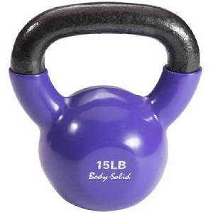 Body Solid Kettlebell Kettle Bell Vinyl Dipped Weights 15# KBV15