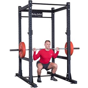 Body Solid Comercial Weight Power Squat Rack Safety Cage SPR1000