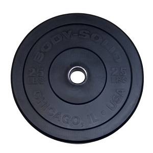 Body Solid Olympic Rubber Bumper Weight Plate Plates 25lb OBPX25