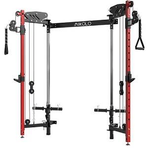 ML Folding Wall Mount Power Multi Press Squat Rack Pulley Gym