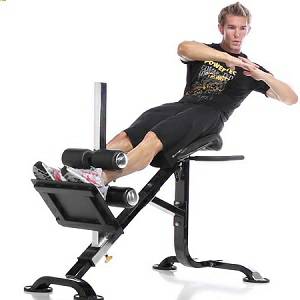 PowerTec Dual HyperExtension Back Roman Chair Ab Crunch P-HC