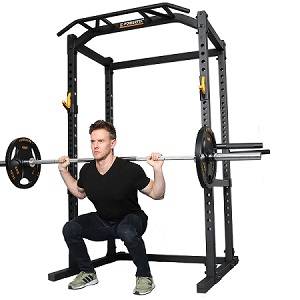 PowerTec Power Tec Squat Rack Full Safety Cage Gym WB-PR Black