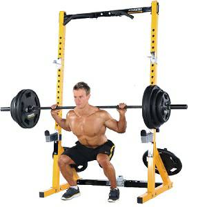 PowerTec Power WorkBench MultiPress Squat Half Rack WB-HR Yellow