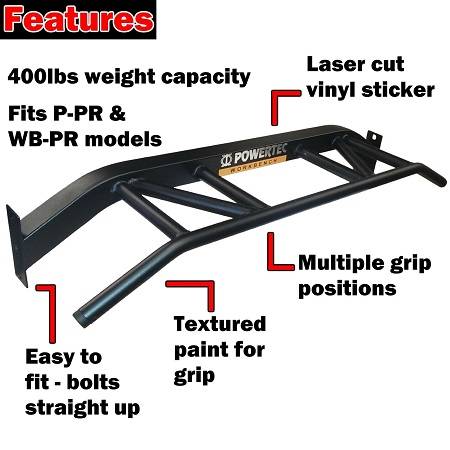 PowerTec Attachment Rack Multi Grip Chin Pull Up Bar WB-PR-MGBA