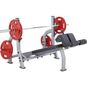 SteelFlex Olympic Free Weight Fixed Decline Bench & Stand NODB