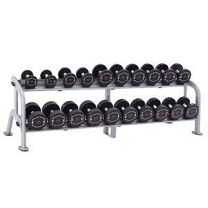 SteelFlex Commercial 2 Tier Dumbbell Dumbbells Storage Rack NDR2