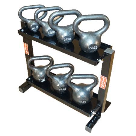 Kettlebell Kettle Bell Dumbbell Storage Weight Rack 2 Tier 24in Kettlebell Kettle Bell Dumbbell Storage Weight Rack 2 Tier 24in
