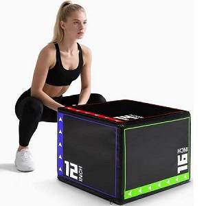 Soft 3 Sided Plyobox Plyo Plyometric Jump Box 12x14x16 inch