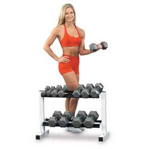 Troy Dumbbell Dumbell 2 Tier Storage Rack Horizontal 28\" GHDR5