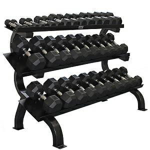 VTX by Troy Deluxe 3 Tier Horizontal Dumbbell Rack Storage GTDR3