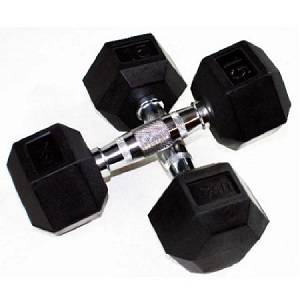 USA Free Weight Hex Hexagon Rubber Coated Dumbell Dumbbell 15#