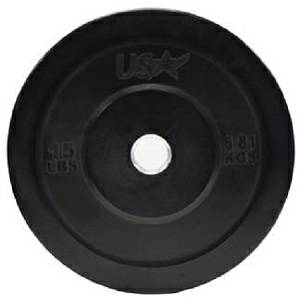 USA Barbell Olympic Rubber Bumper Weight Plate Plates 15# GBO015