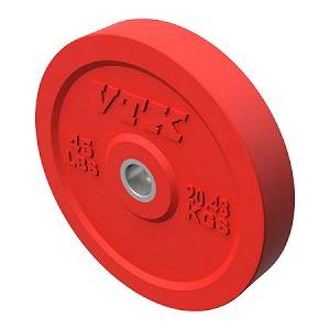 VTX Olympic Colored Rubber Bumper Free Weight Plate Plates 45 lb
