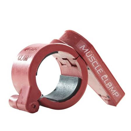 Muscle Clamp Clamps Quick Release Collar Collars Olympic 2" Red