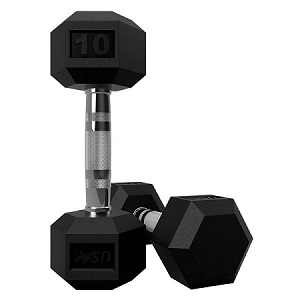 USA Free Weight Hex Hexagon Cast Iron Dumbell Dumbbell  3#